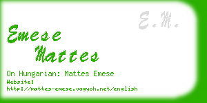 emese mattes business card